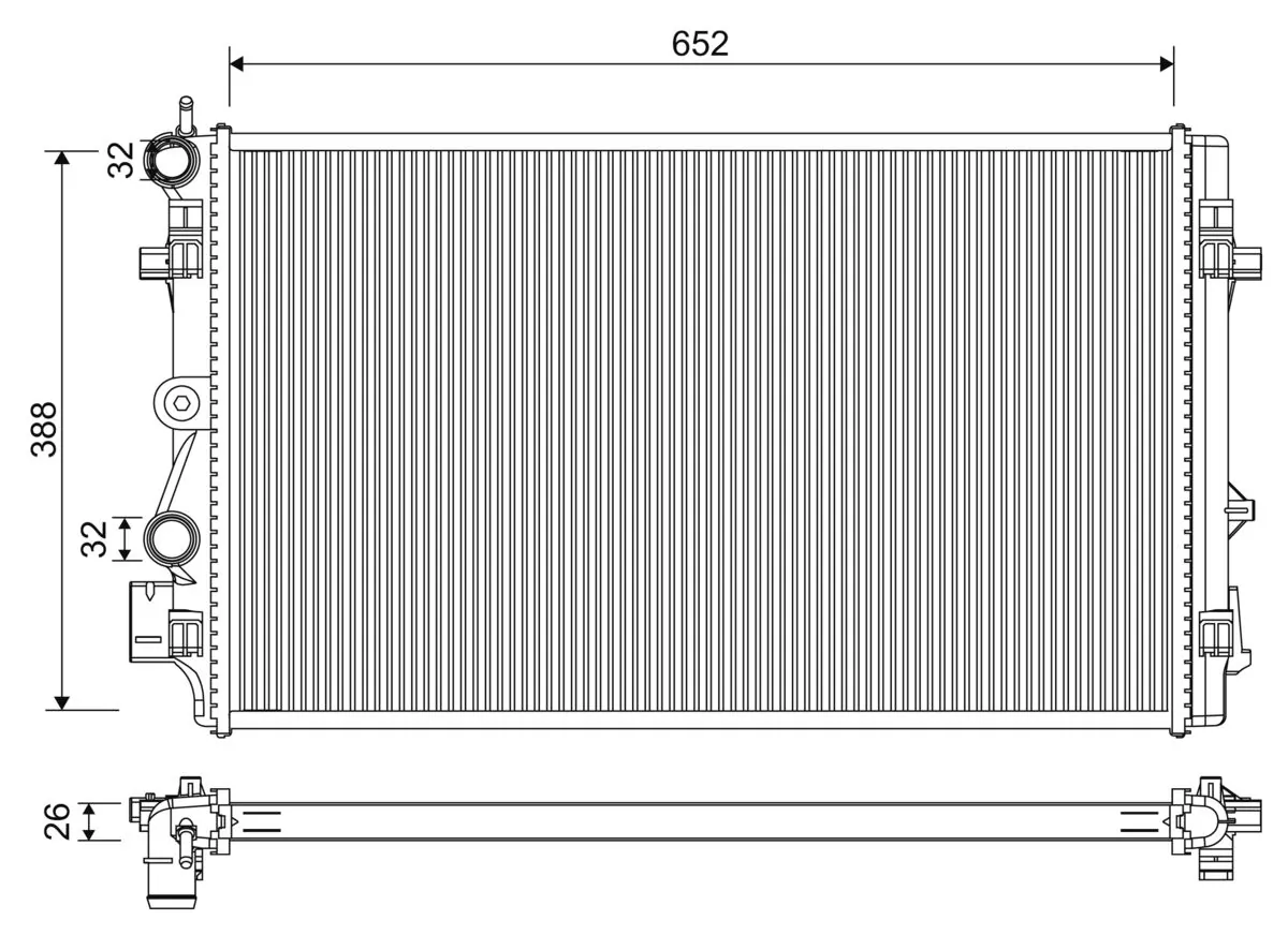 Radiator, engine cooling 701331