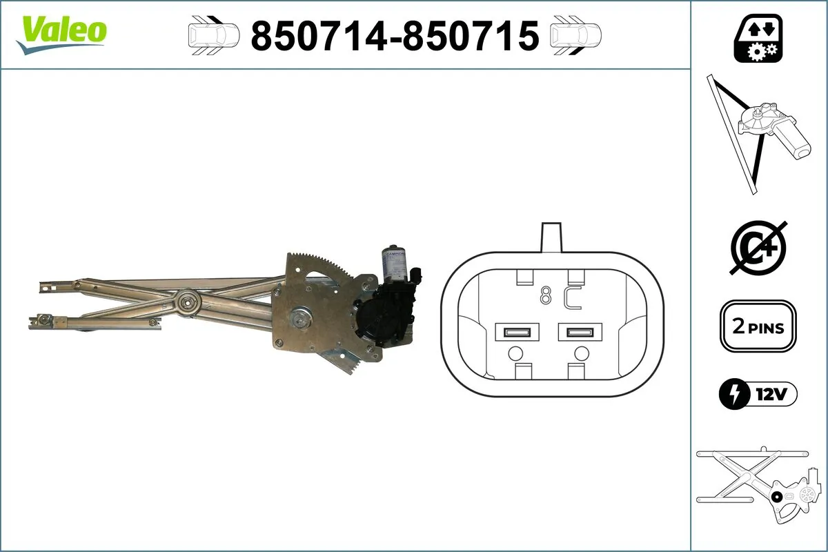 VALEO 850714 Window Regulator