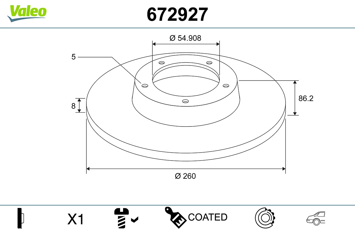 Brake Disc COATED 672927
