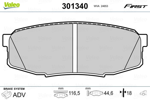 Brake Pad Set, disc brake FIRST 301340