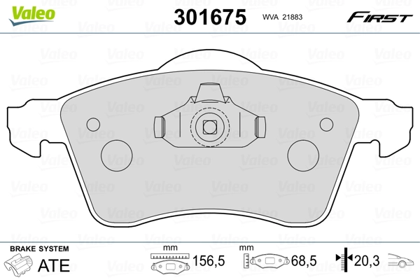 Brake Pad Set, disc brake FIRST 301675
