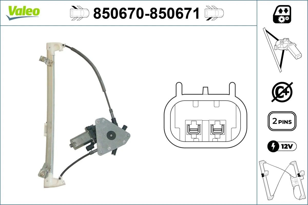 VALEO 850670 Window Regulator