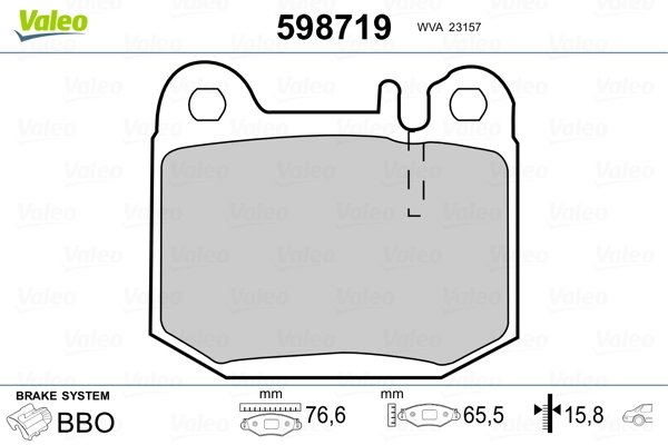 Brake Pad Set, disc brake 598719