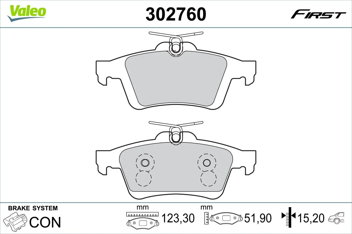 Brake Pad Set, disc brake FIRST 302760