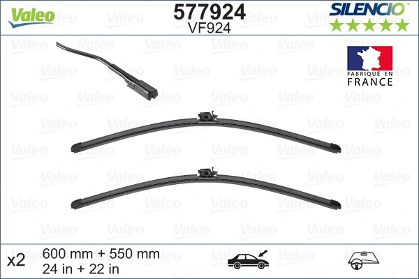 Wiper Blade SILENCIO FLAT BLADE SET 577924