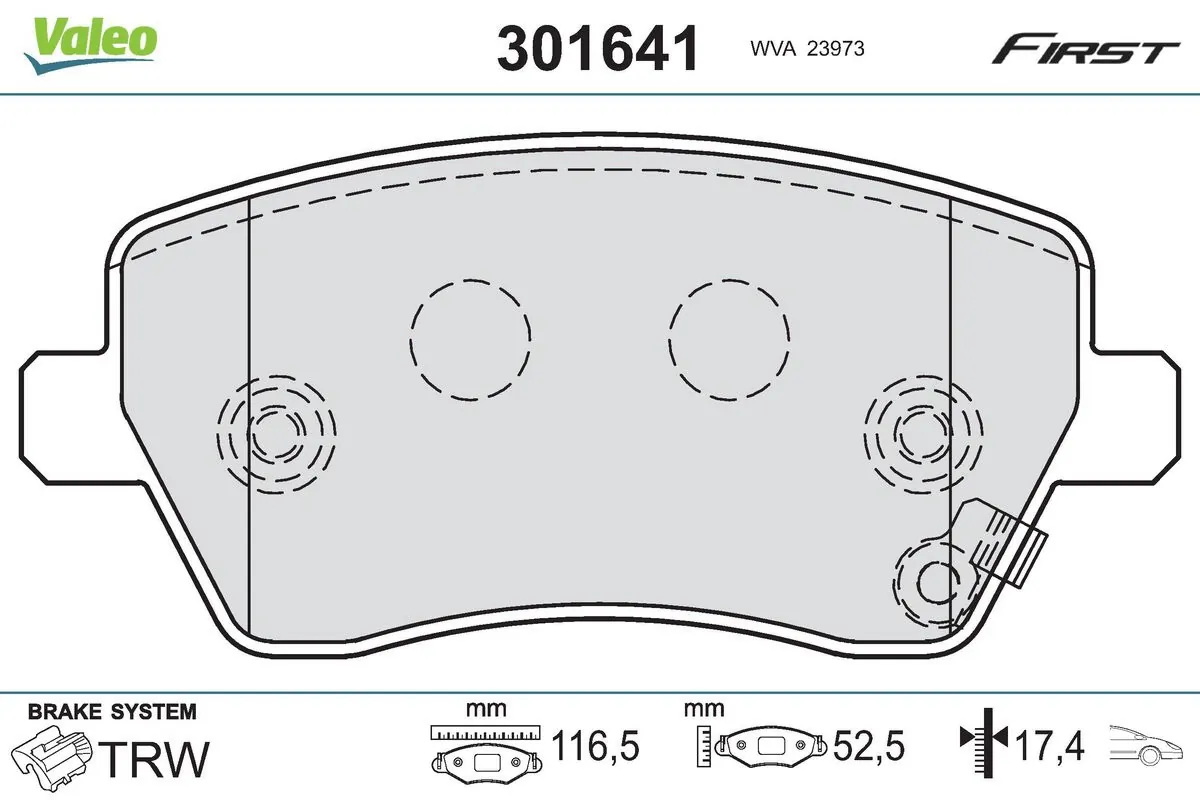 Brake Pad Set, disc brake FIRST 301641