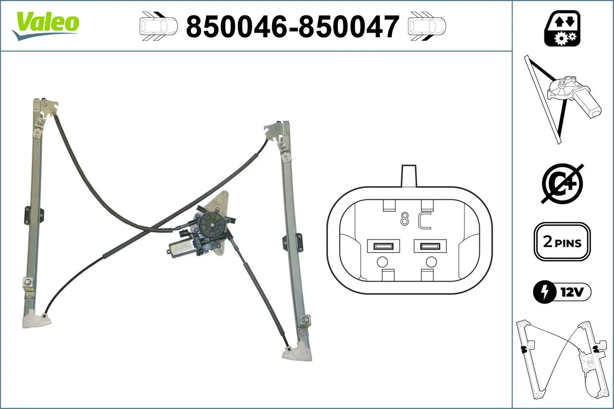 VALEO 850046 Window Regulator
