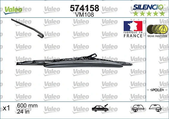 Wiper Blade SILENCIO CONVENTIONAL SINGLE 574158
