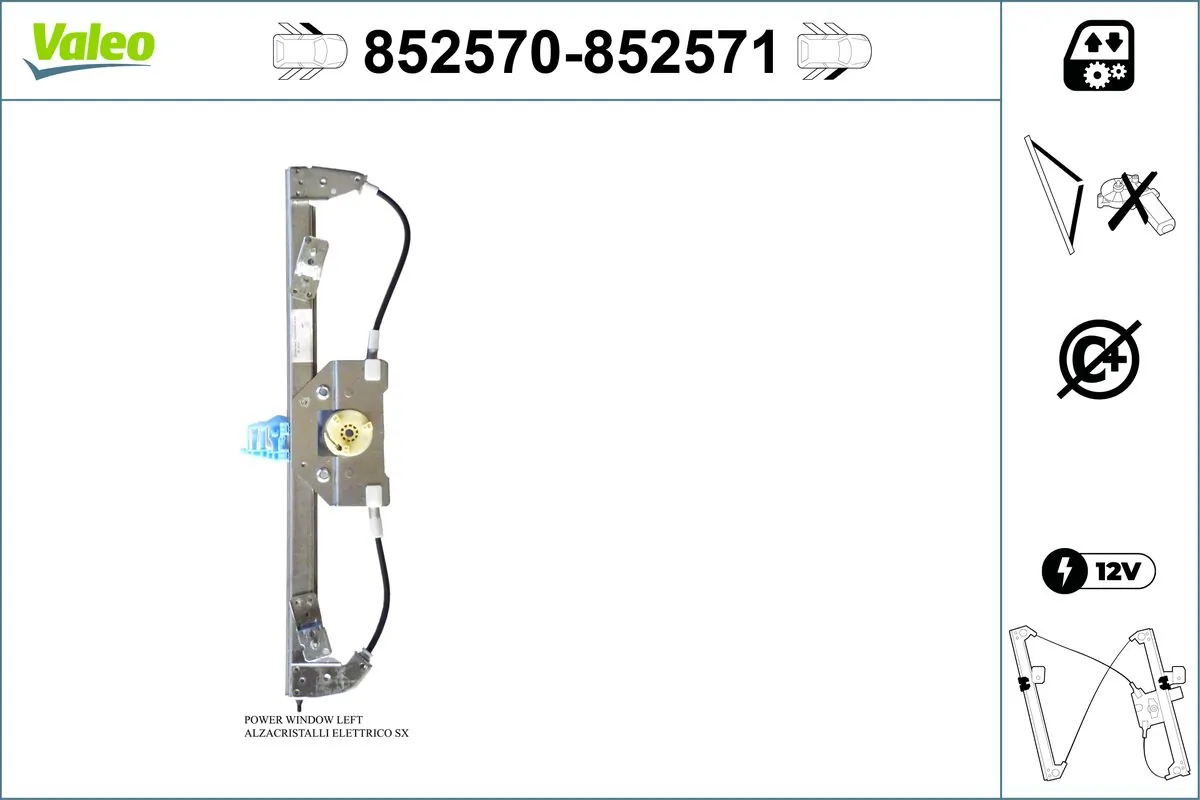 VALEO 852570 Window Regulator
