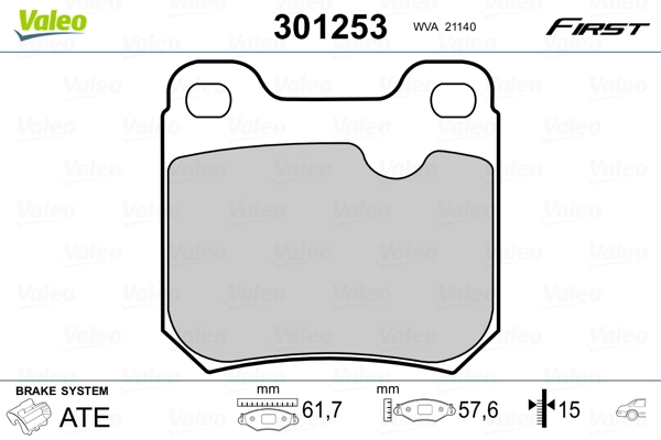 Brake Pad Set, disc brake FIRST 301253