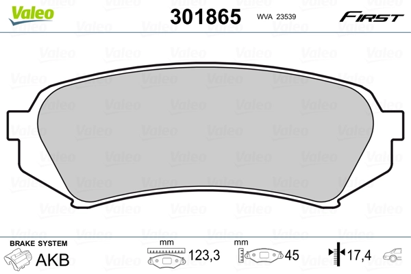 Brake Pad Set, disc brake FIRST 301865