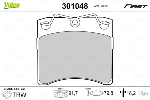 Brake Pad Set, disc brake FIRST 301048