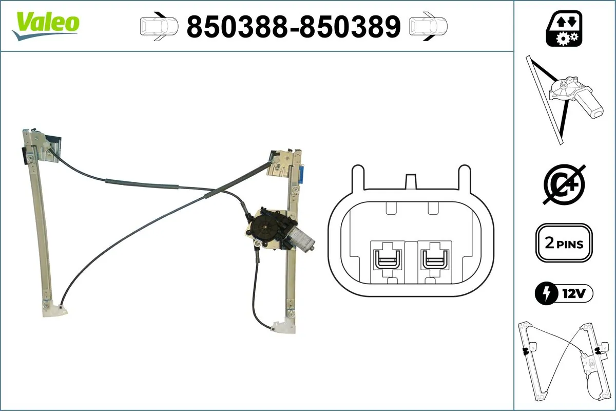 VALEO 850388 Window Regulator