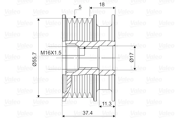 Alternator Freewheel Clutch VALEO NEW SPARE PART 588122