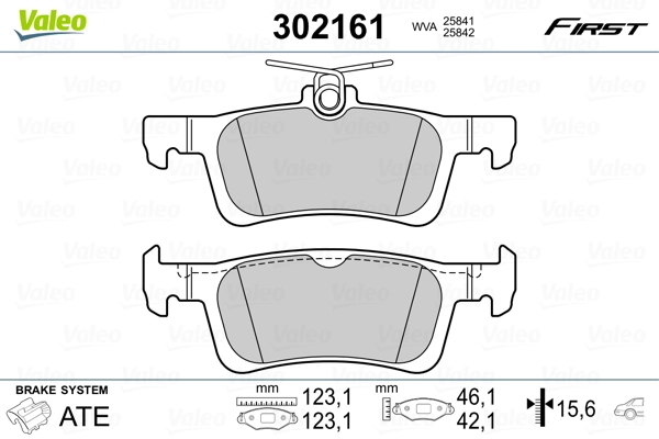 Brake Pad Set, disc brake FIRST 302161