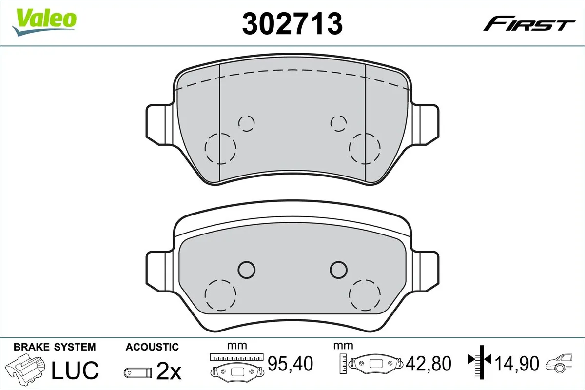 Brake Pad Set, disc brake FIRST 302713