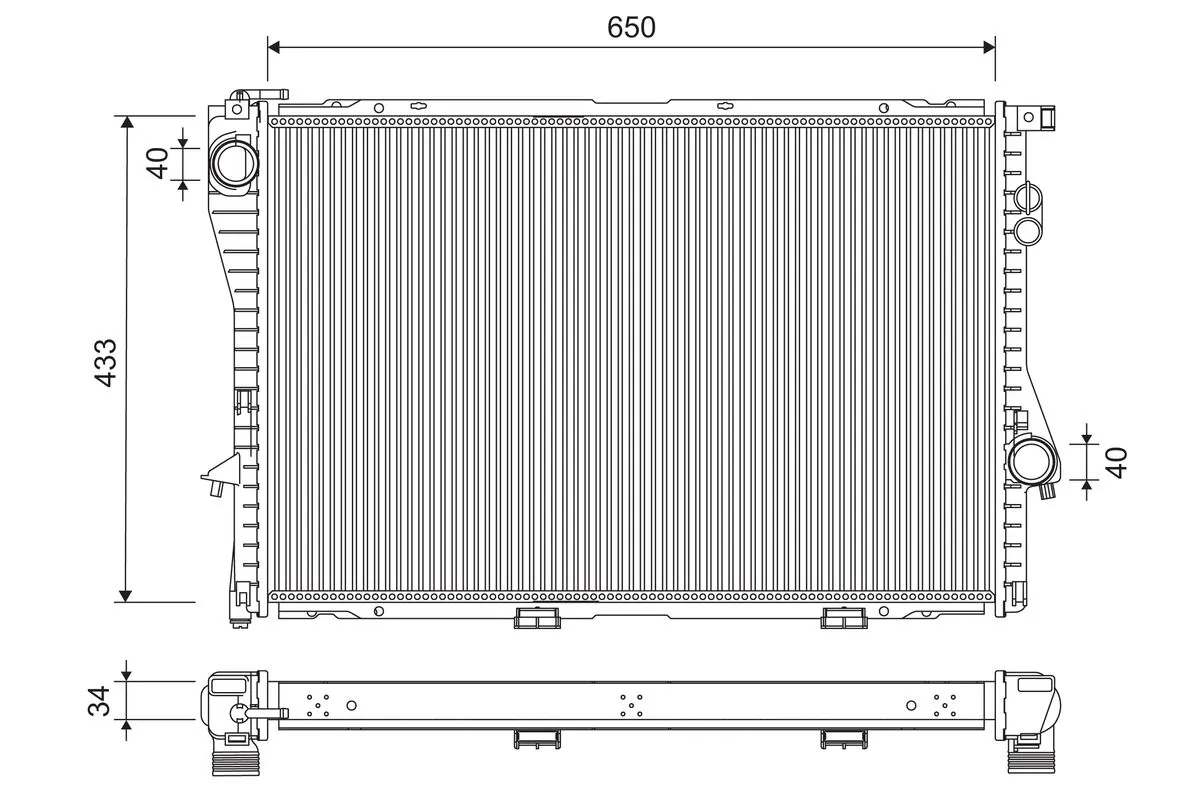 Radiator, engine cooling 701248