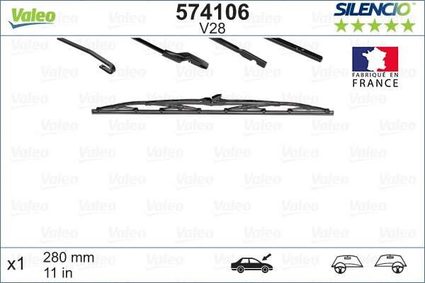 Wiper Blade SILENCIO CONVENTIONAL SINGLE 574106