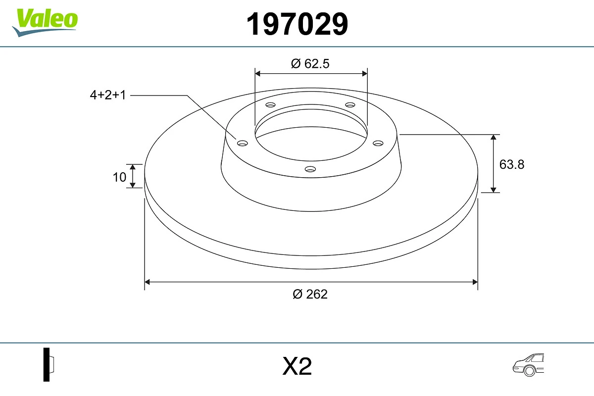 VALEO 197029 Brake Disc