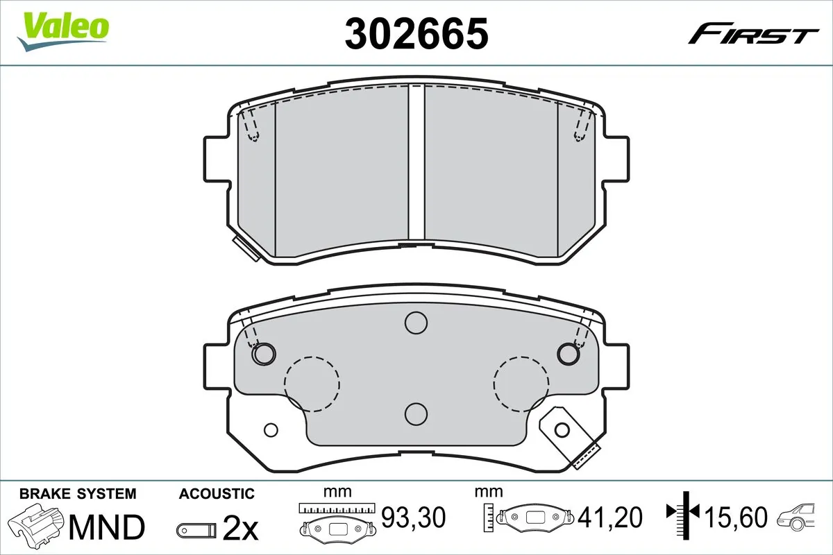Brake Pad Set, disc brake FIRST 302665