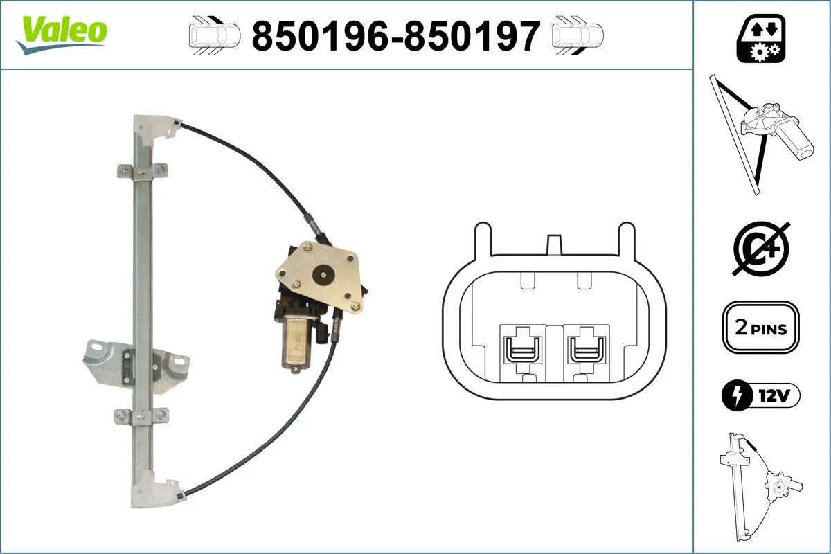 VALEO 850196 Window Regulator