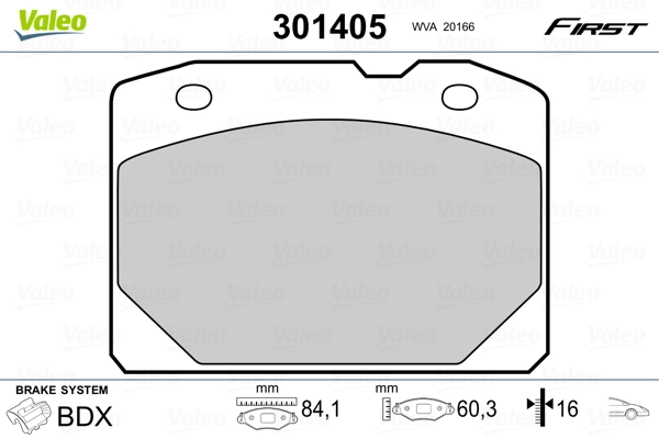 Brake Pad Set, disc brake FIRST 301405