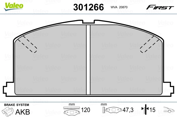 Brake Pad Set, disc brake FIRST 301266