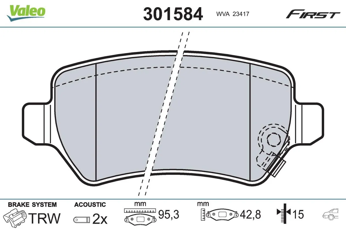 Brake Pad Set, disc brake FIRST 301584