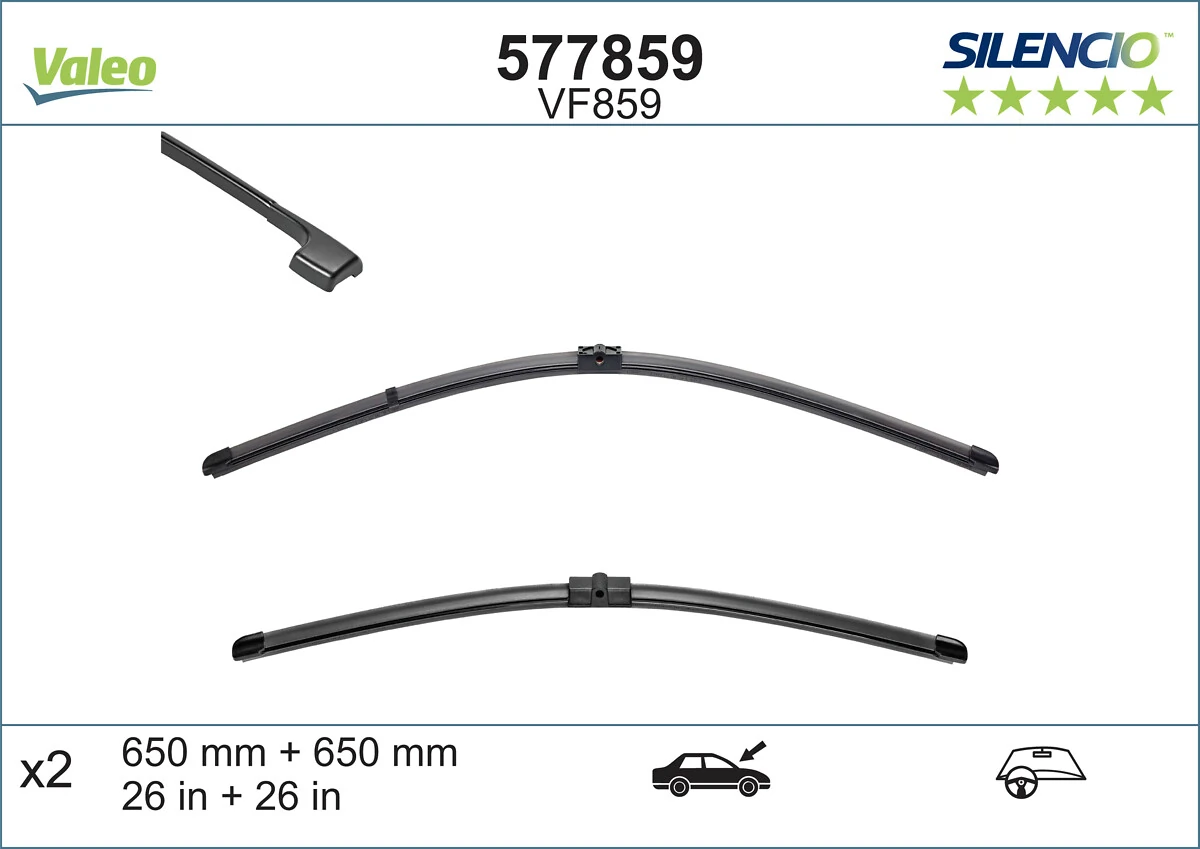 Wiper Blade SILENCIO FLAT BLADE SET 577859