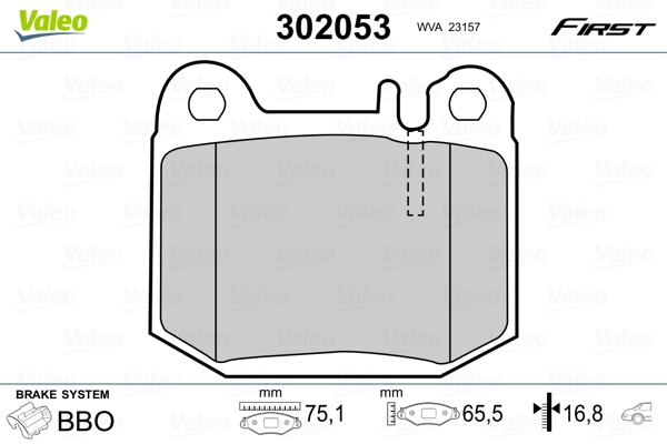 Brake Pad Set, disc brake FIRST 302053