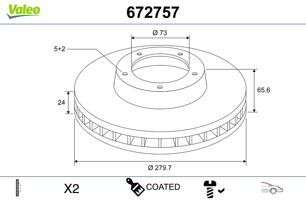 Brake Disc COATED 672757