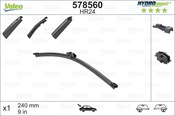 Wiper Blade HYDROCONNECT REAR 578560