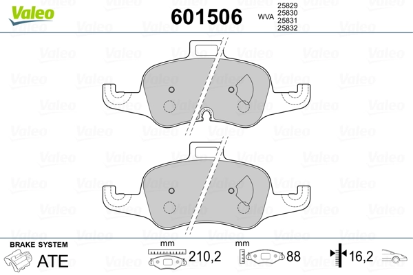 VALEO 601506 Brake Pad Set, disc brake