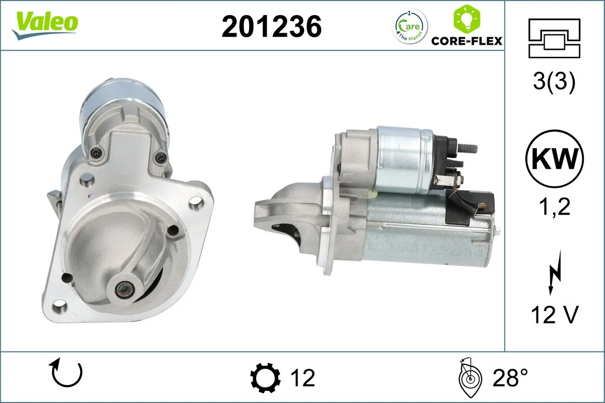 Starter VALEO CORE-FLEX 201236