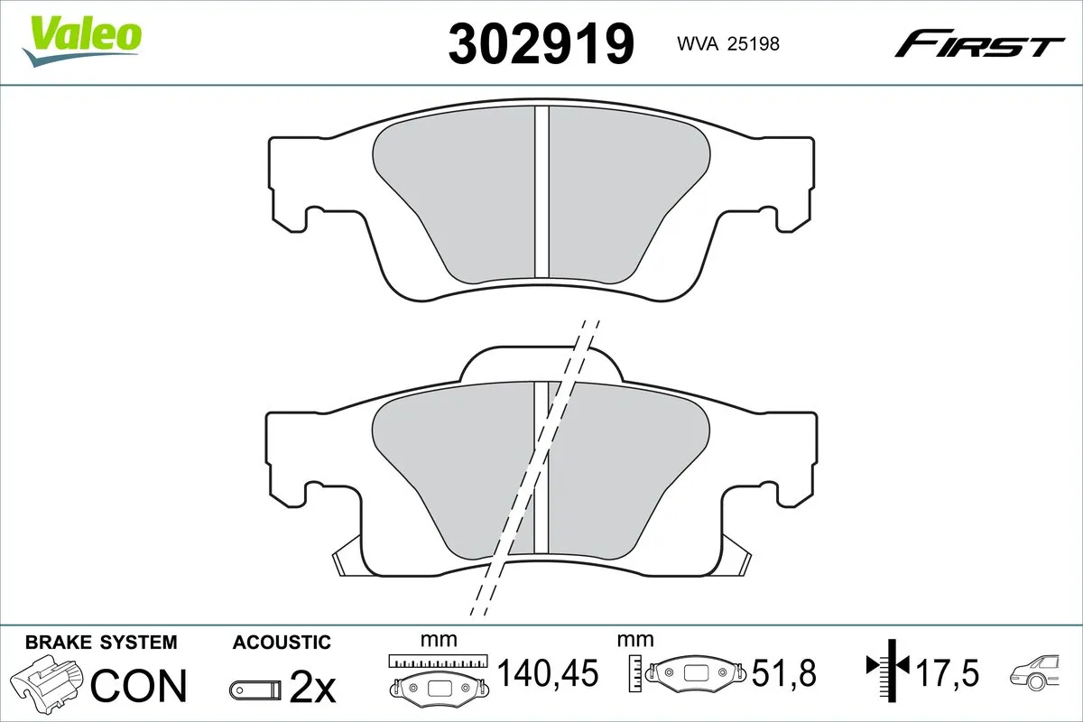 Brake Pad Set, disc brake FIRST 302919