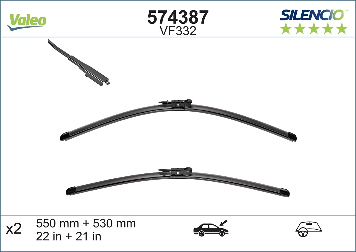 Wiper Blade SILENCIO FLAT BLADE SET 574387
