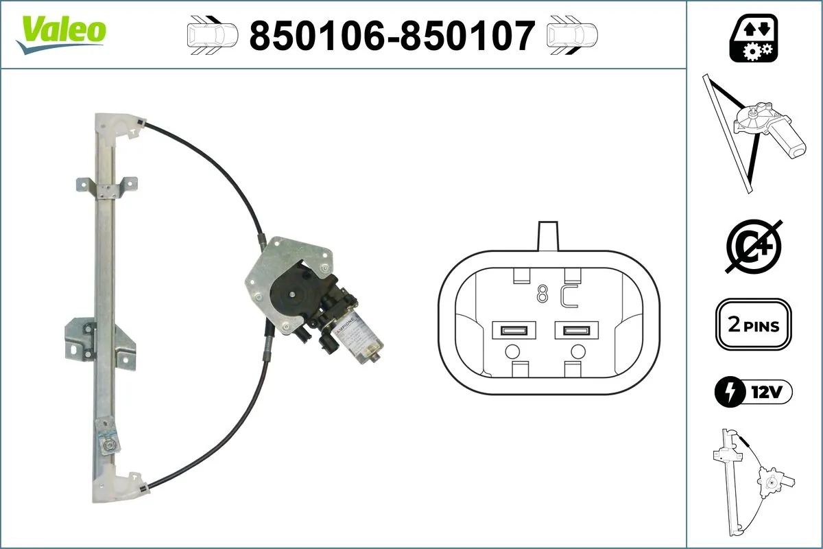 VALEO 850106 Window Regulator