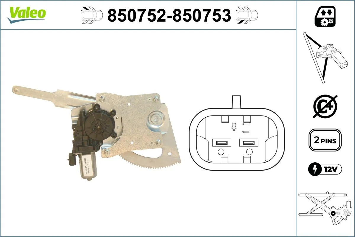 VALEO 850752 Window Regulator