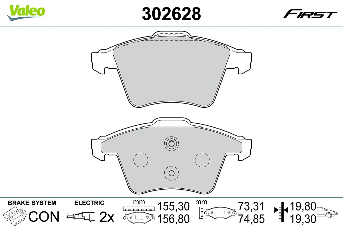 Brake Pad Set, disc brake FIRST 302628