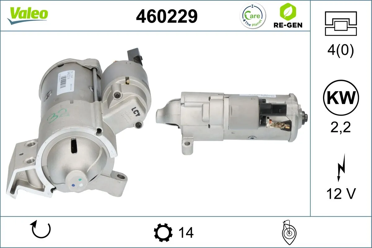 Starter VALEO RE-GEN REMANUFACTURED STOP&START 460229