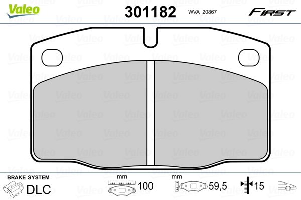 Brake Pad Set, disc brake FIRST 301182