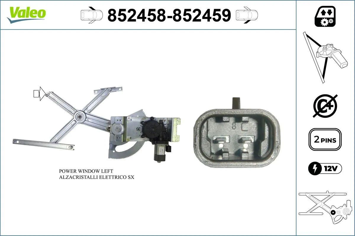 VALEO 852458 Window Regulator