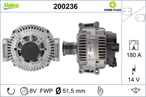 Alternator VALEO CORE-FLEX 200236