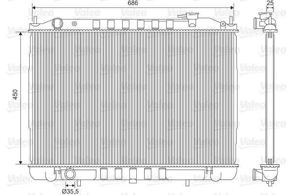 Radiator, engine cooling 701611