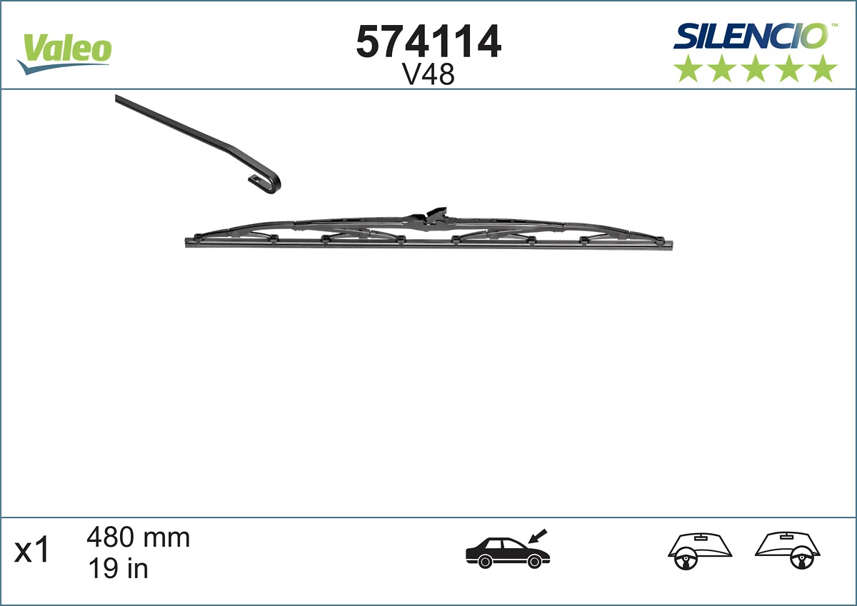 Wiper Blade SILENCIO CONVENTIONAL SINGLE 574114