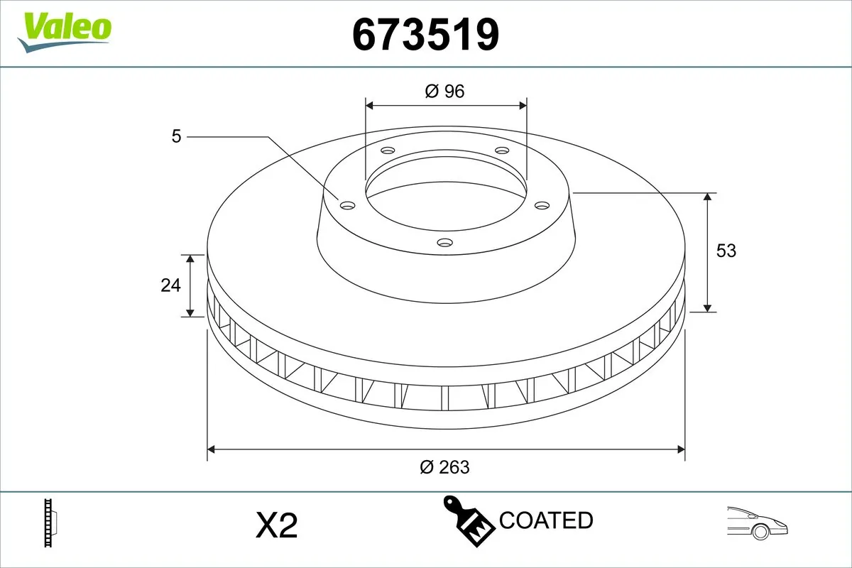 Brake Disc COATED 673519