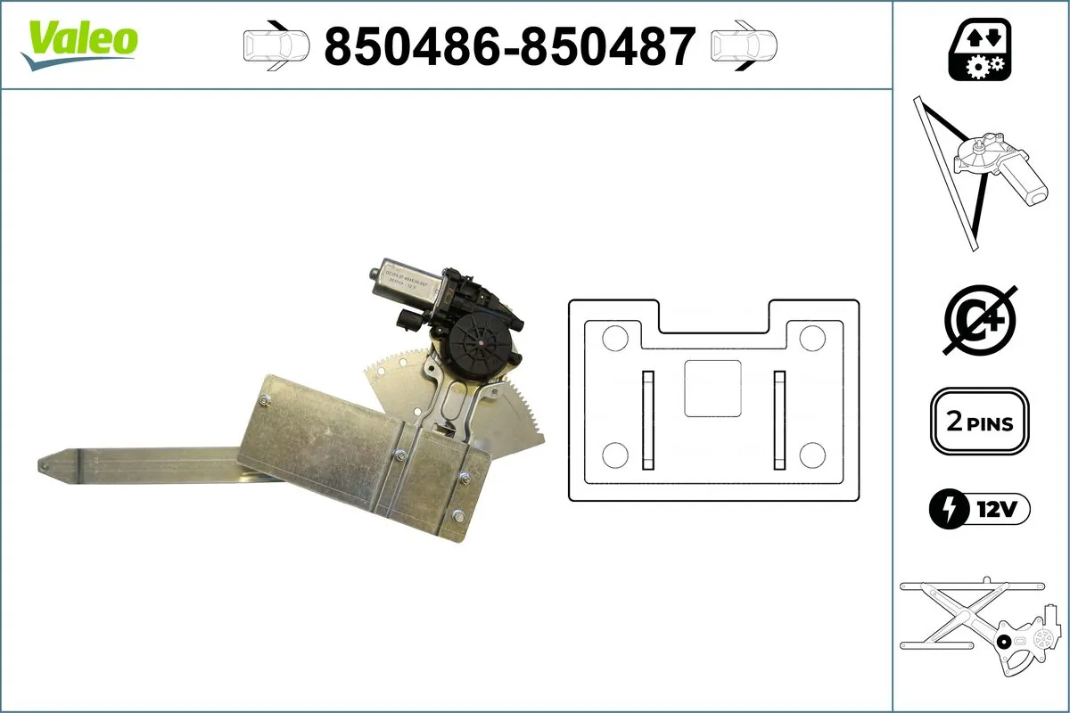 VALEO 850486 Window Regulator