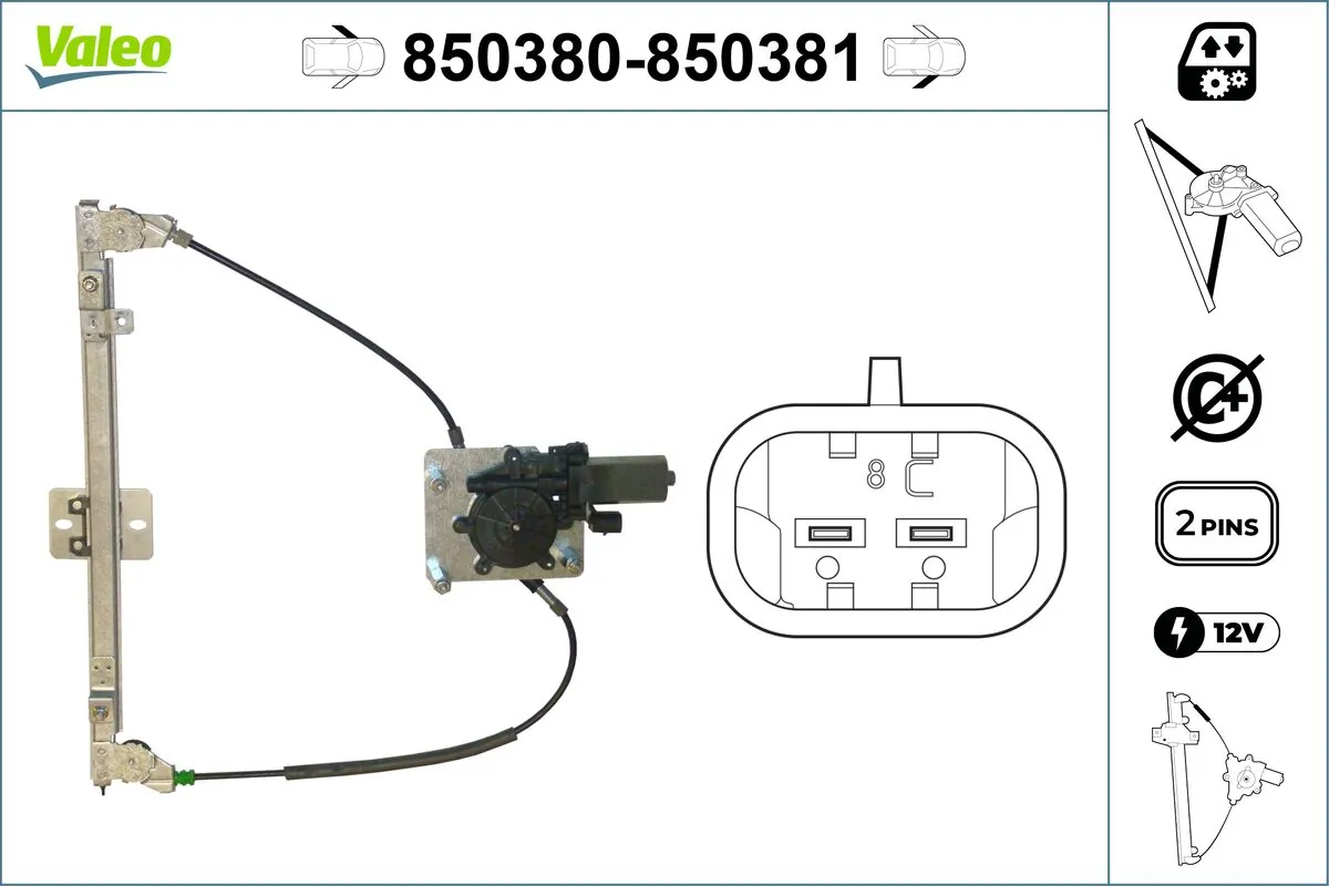 VALEO 850380 Window Regulator