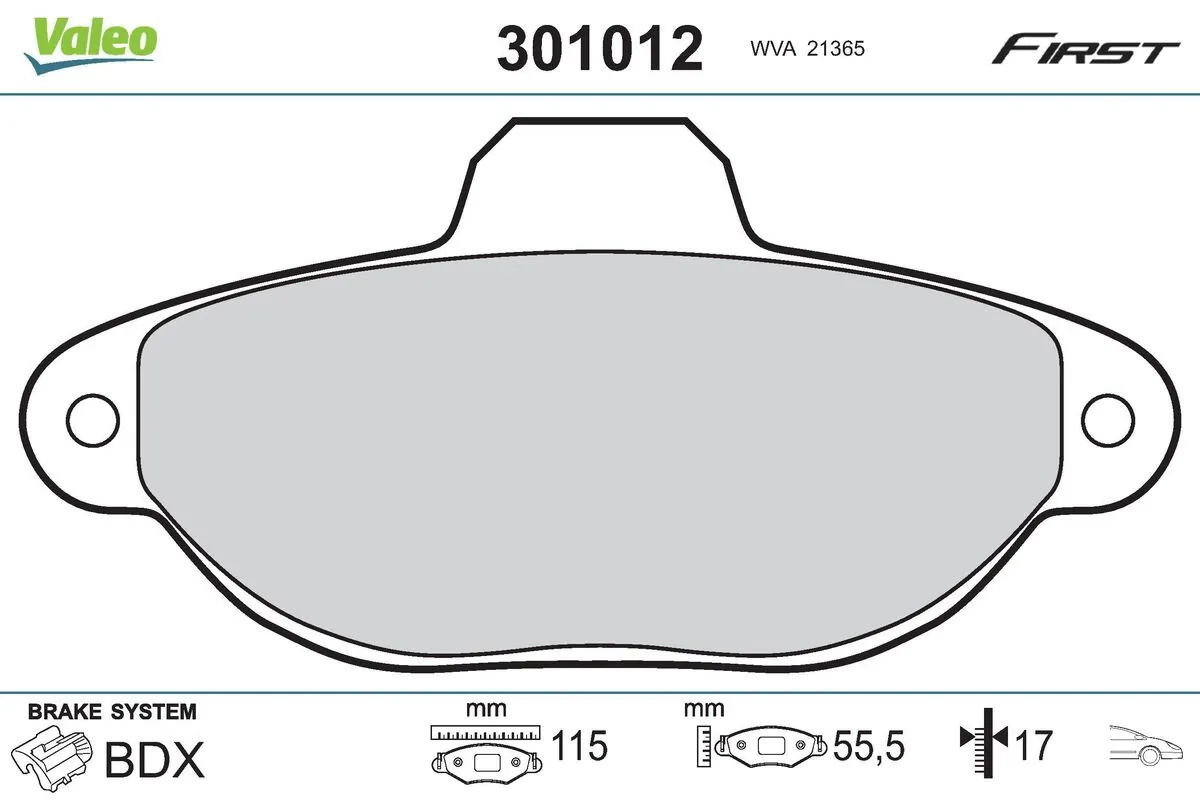 Brake Pad Set, disc brake FIRST 301012