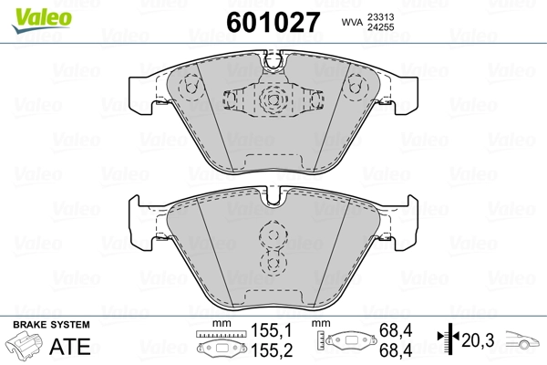 Brake Pad Set, disc brake 601027